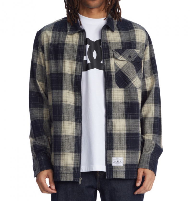 Hombre Camisas DC Shoes The Trapper Flannel Azul Marino | ZMR-318062