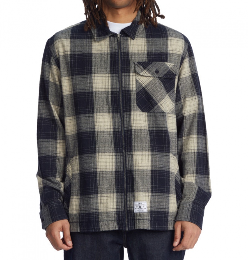 Hombre Camisas DC Shoes The Trapper Flannel Azul Marino | ZMR-318062