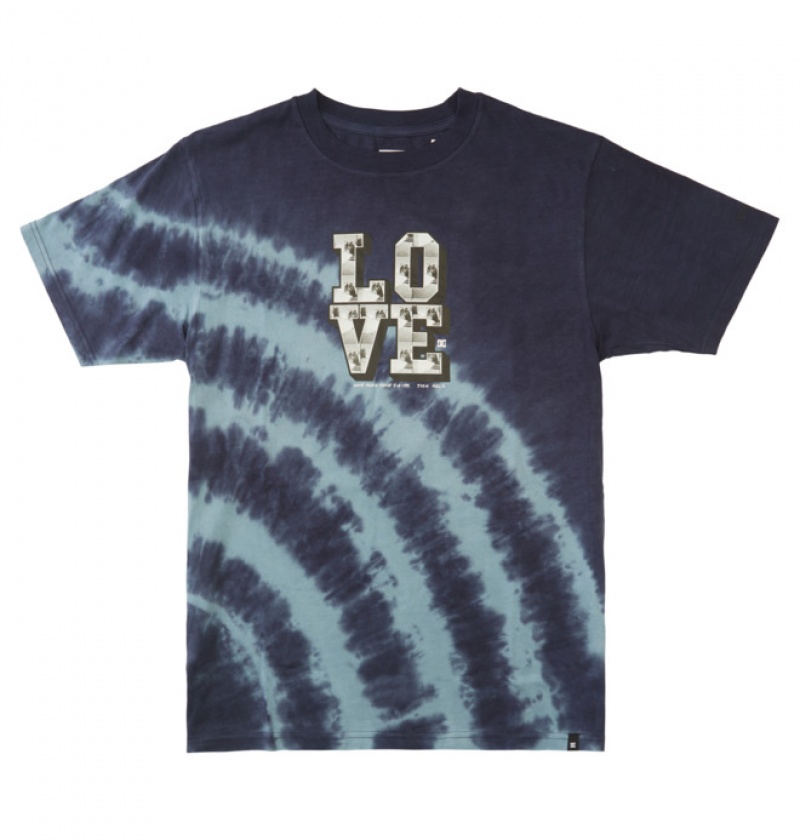 Hombre Camiseta DC Shoes BLABAC x Kalis Love Park Kalis Heritage Azul Marino | ZVF-932406