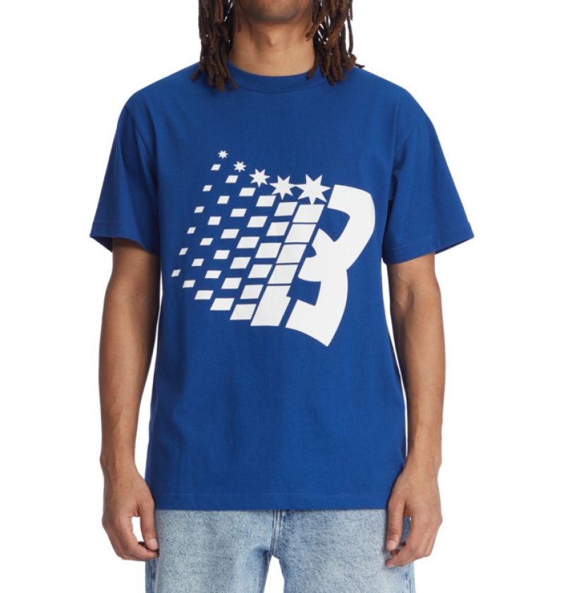 Hombre Camiseta DC Shoes Bronze56K x DC Star Heritage Azules | UFN-426890