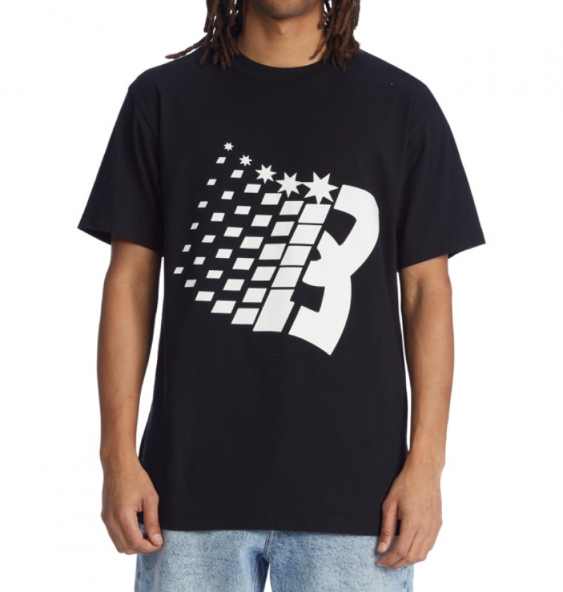 Hombre Camiseta DC Shoes Bronze56K x DC Star Heritage Negras | FHY-563481