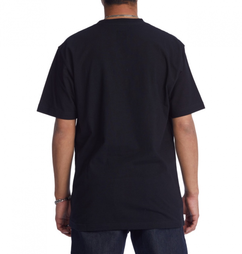 Hombre Camiseta DC Shoes DC Square Star Fill Negras Negras Camuflaje | GLE-069532