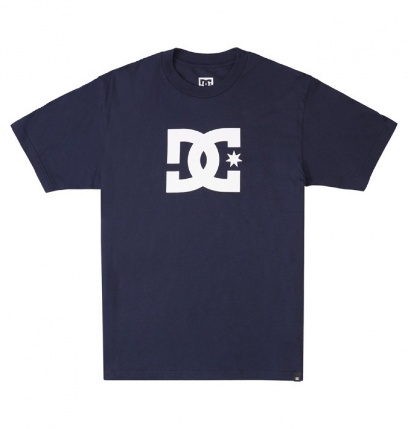 Hombre Camiseta DC Shoes DC Star Azul Marino | ADB-632508