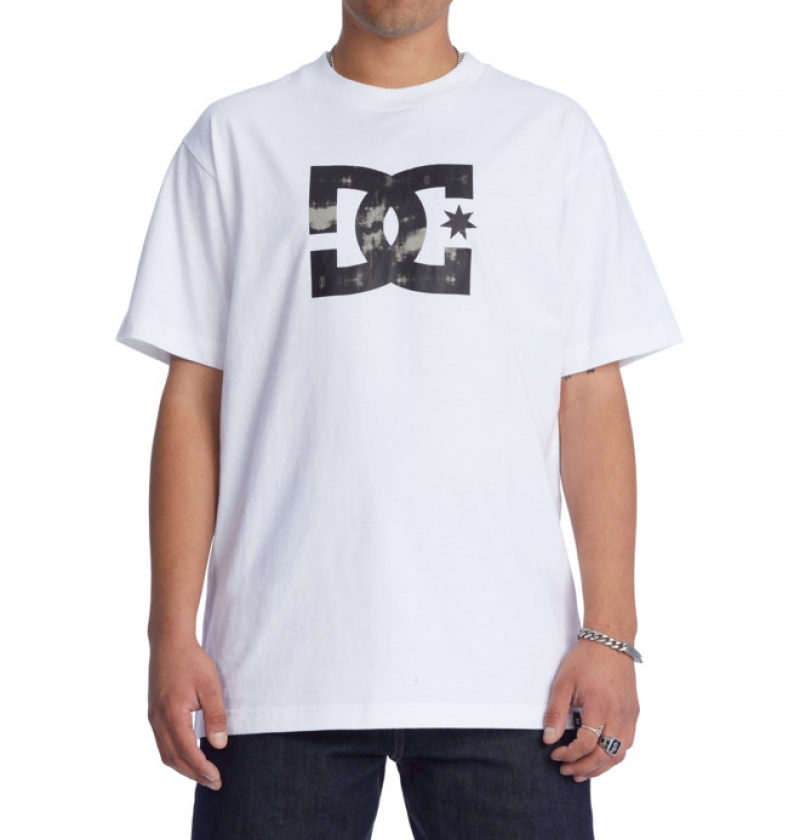 Hombre Camiseta DC Shoes DC Star Fill Heritage Blancas | VPT-786519