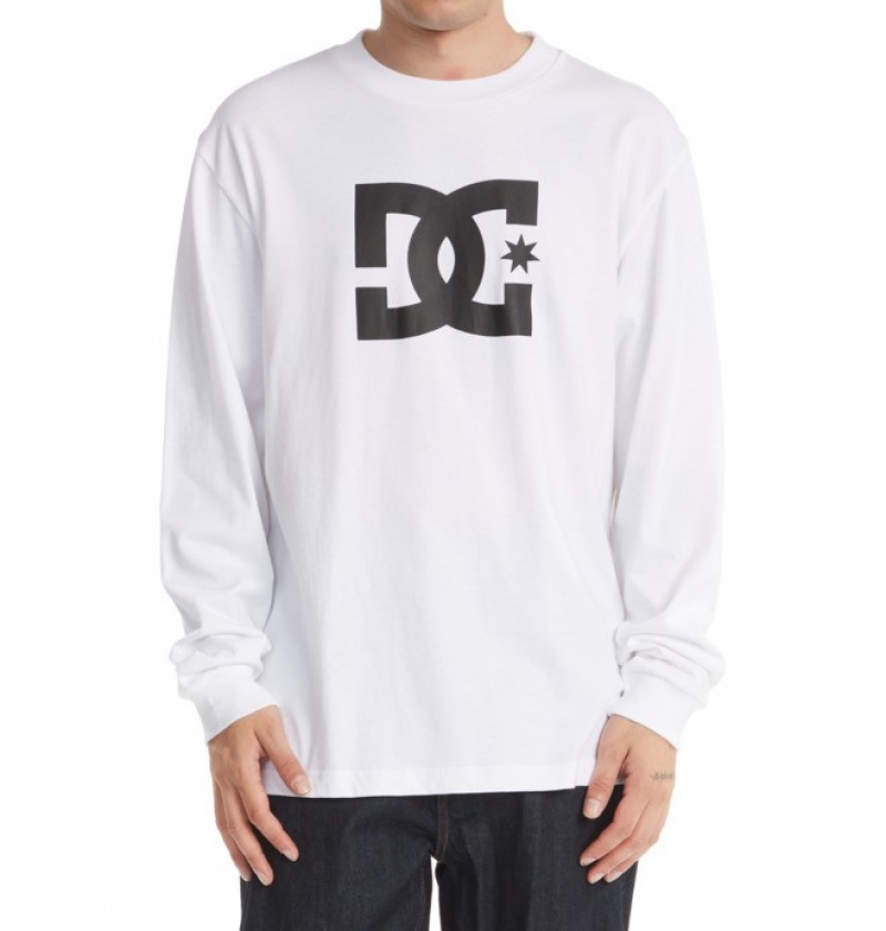 Hombre Camiseta DC Shoes DC Star Long Sleeve Blancas | MNP-318629