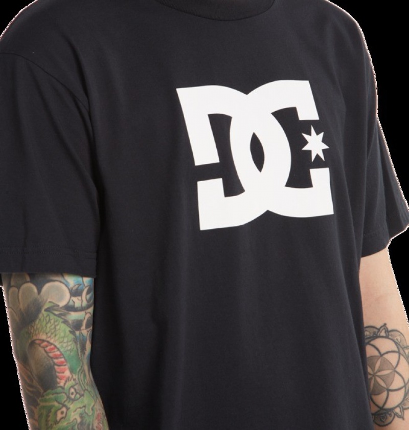 Hombre Camiseta DC Shoes DC Star Negras | JWF-684219