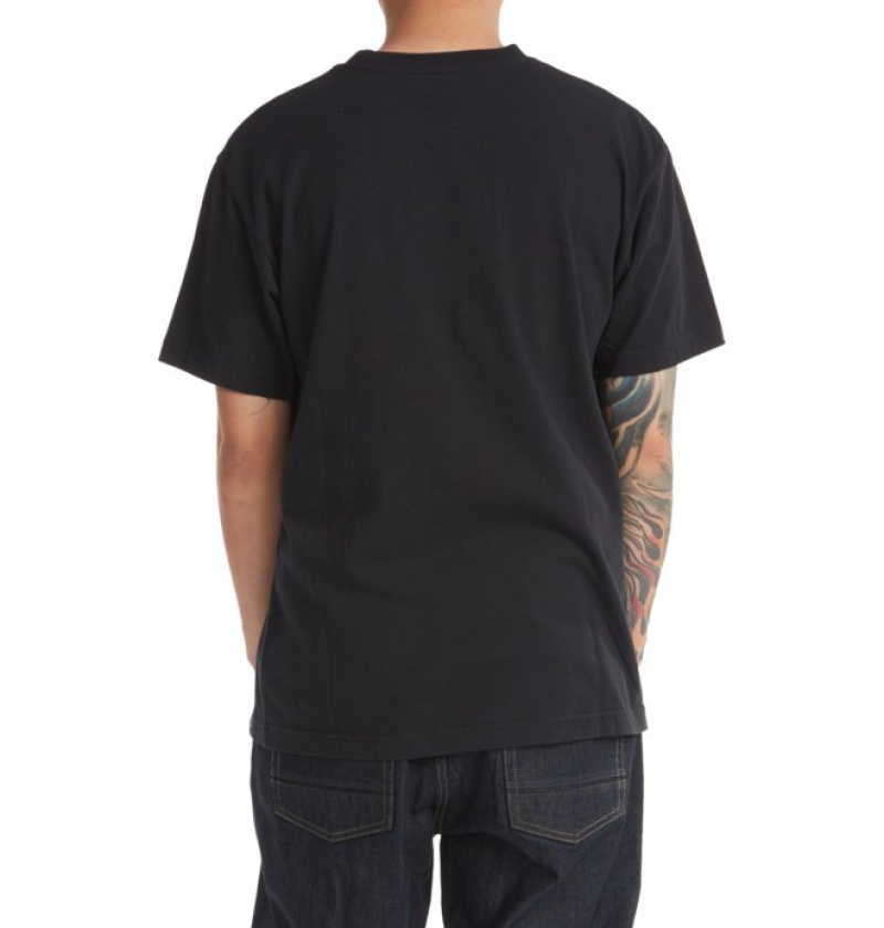 Hombre Camiseta DC Shoes DC Star Negras | JWF-684219