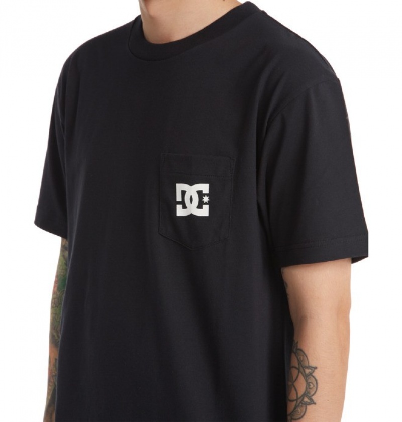 Hombre Camiseta DC Shoes DC Star Negras | TRA-691427