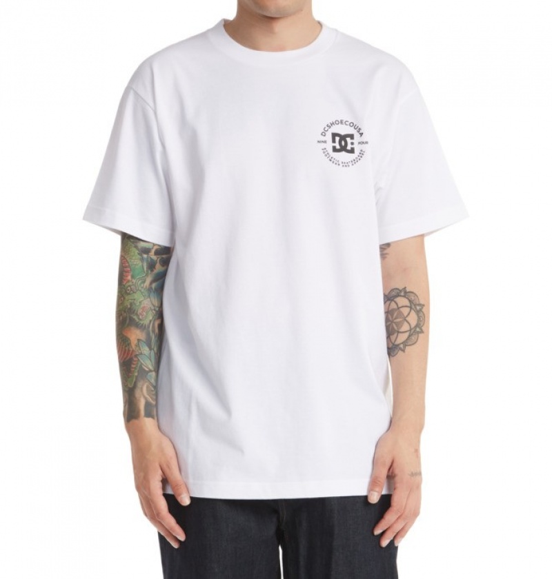 Hombre Camiseta DC Shoes DC Star Pilot Blancas | QBM-845239