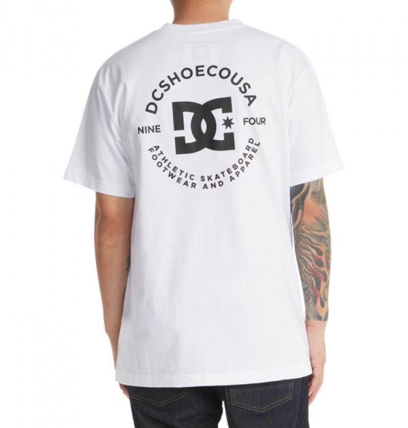 Hombre Camiseta DC Shoes DC Star Pilot Blancas | QBM-845239