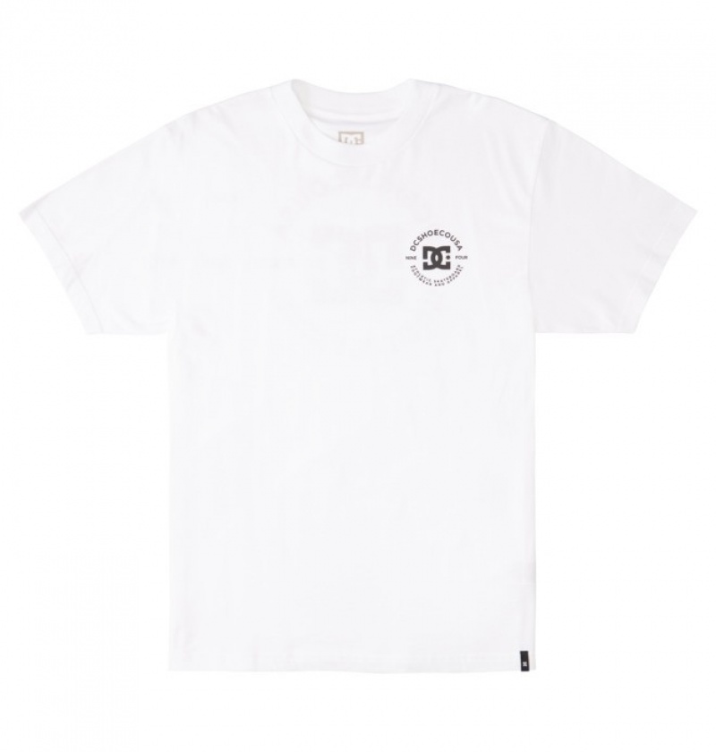 Hombre Camiseta DC Shoes DC Star Pilot Blancas | QBM-845239