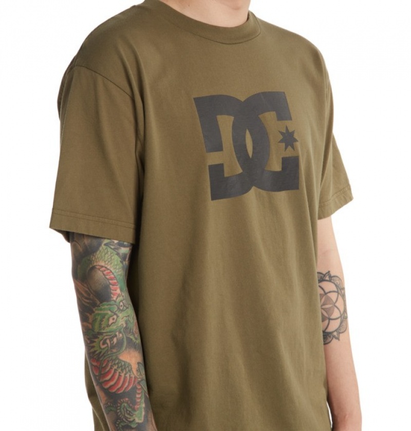 Hombre Camiseta DC Shoes DC Star Verde Oscuro | ATN-152739