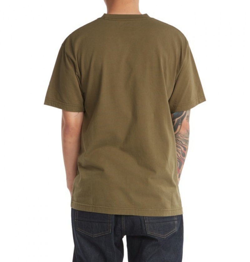 Hombre Camiseta DC Shoes DC Star Verde Oscuro | ATN-152739