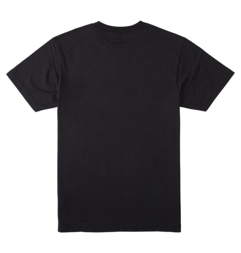 Hombre Camiseta DC Shoes Stacked Drip Heritage Negras | JGL-179302