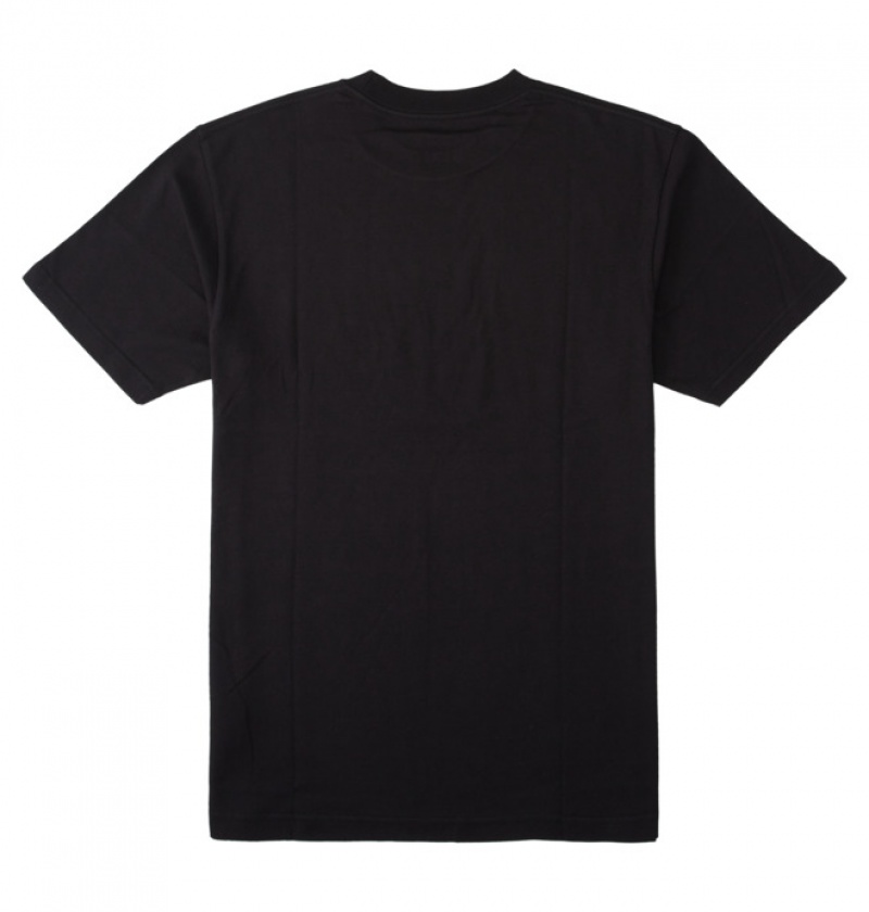 Hombre Camiseta DC Shoes Star Bevelled Heritage Negras | RDH-049378