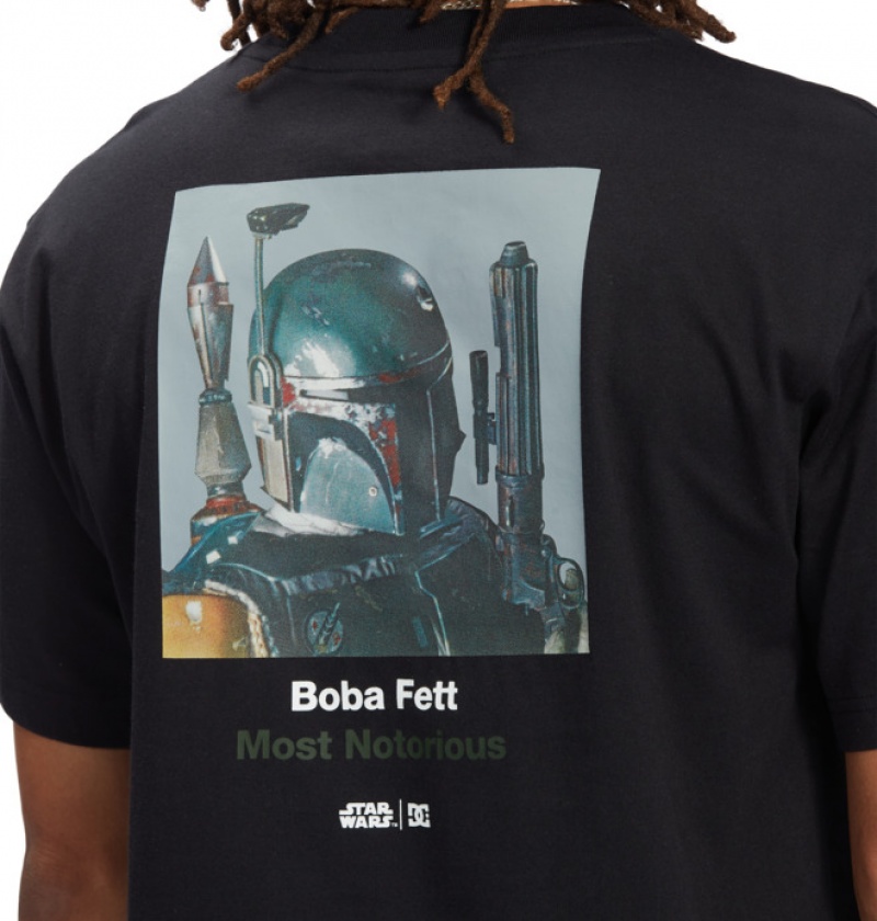 Hombre Camiseta DC Shoes Star Wars | Boba Fett Class Negras | VXS-453029