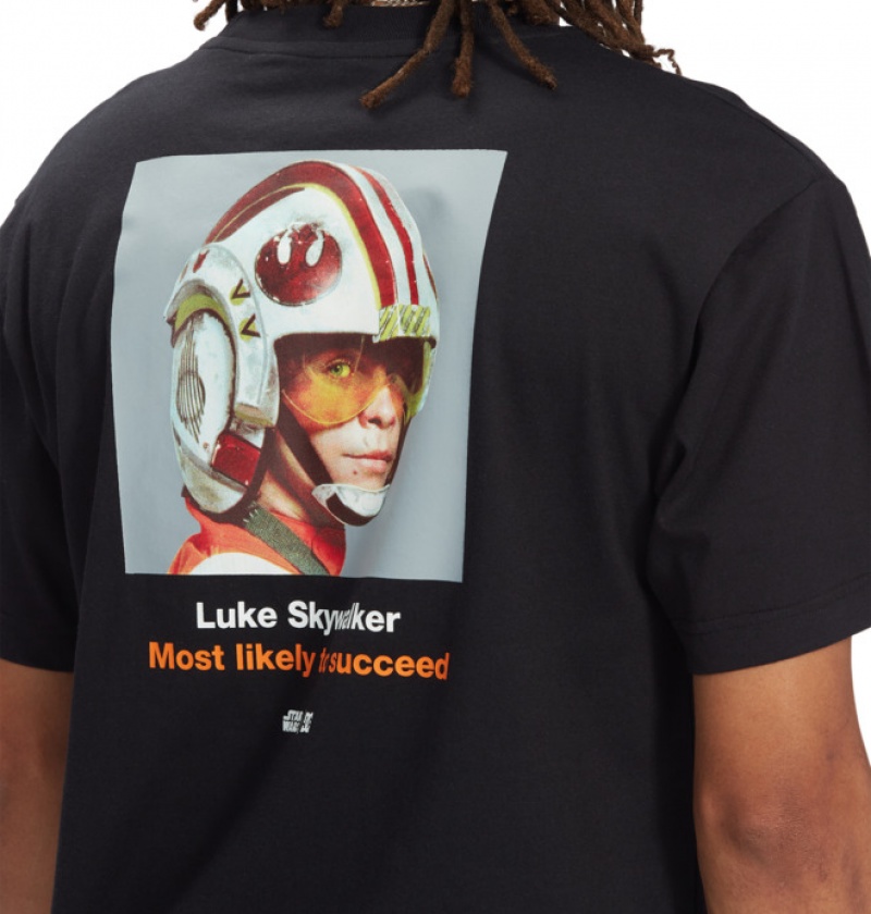 Hombre Camiseta DC Shoes Star Wars | Luke Class Negras | NWK-954638