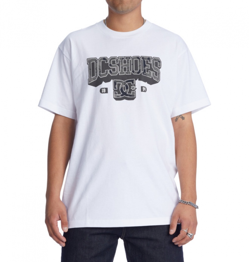 Hombre Camiseta DC Shoes Strong Hold Heritage Blancas | JDU-946270