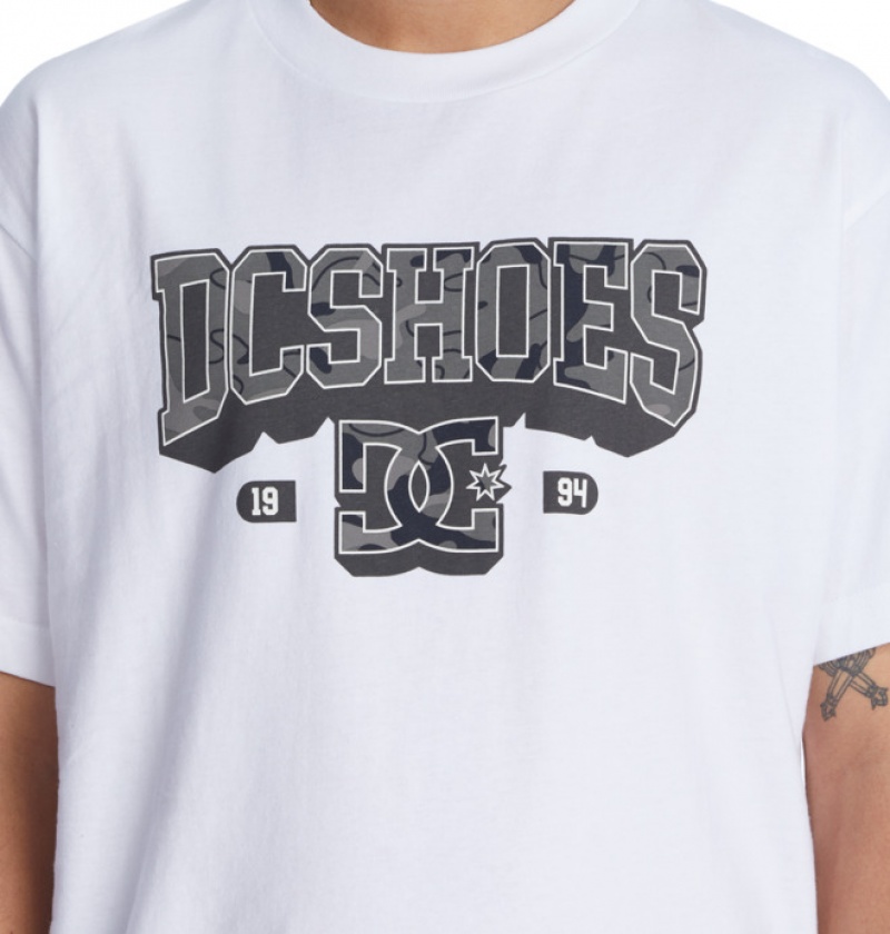 Hombre Camiseta DC Shoes Strong Hold Heritage Blancas | JDU-946270