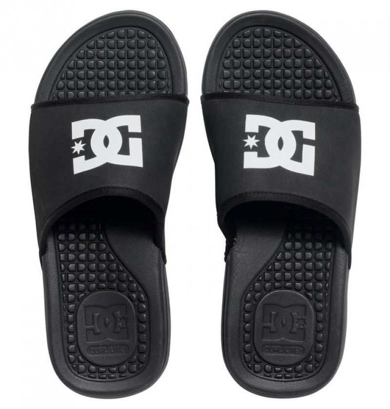 Hombre Chanclas DC Shoes Bolsa Negras | KEO-641780