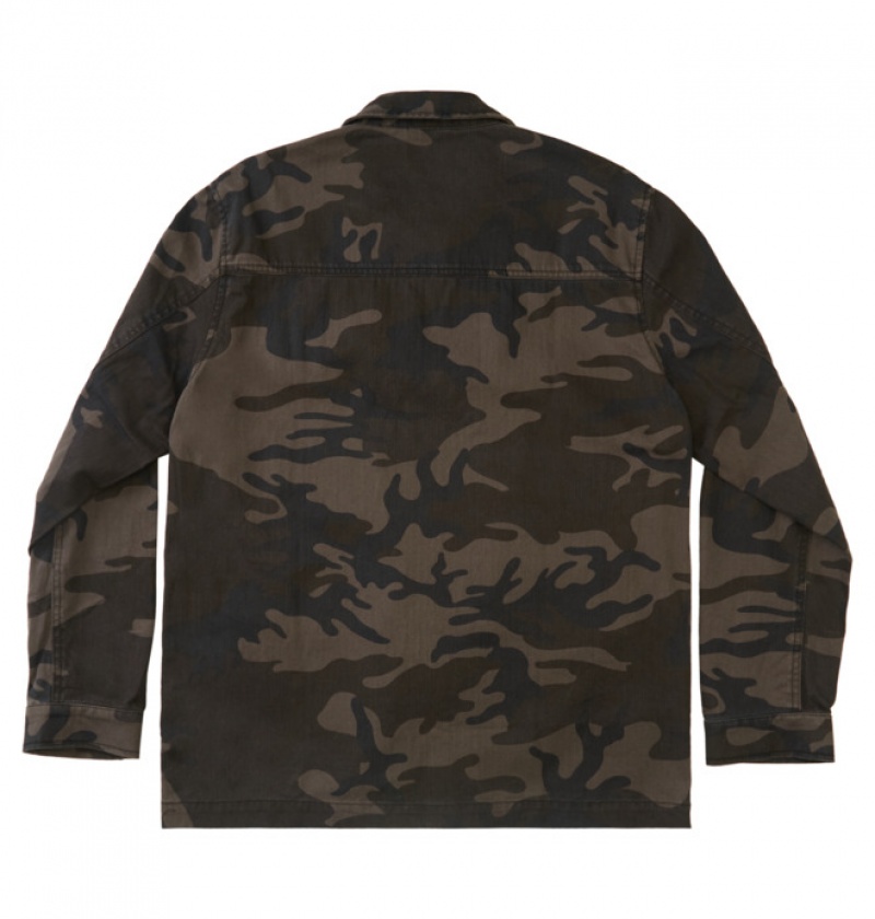 Hombre Chaquetas DC Shoes Admiral 3 Negras Camuflaje | IMK-476153