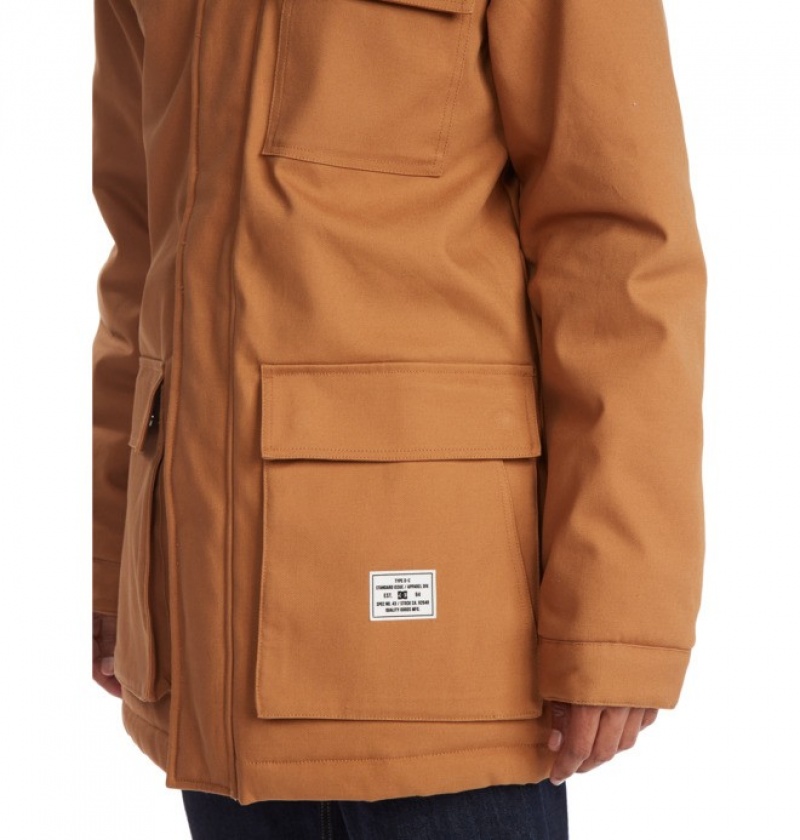 Hombre Chaquetas DC Shoes Canondale S Kapucí Parka Marrones | ZUS-327150