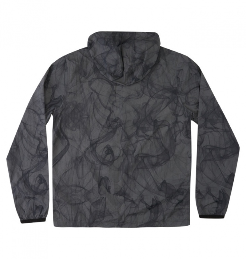 Hombre Chaquetas DC Shoes Dagup Pack Vody-Resistant Windbreaker Gris Oscuro | TKS-174589