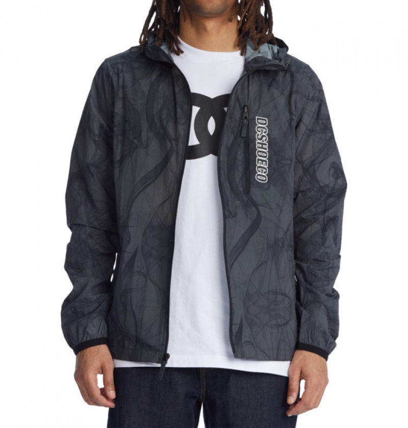 Hombre Chaquetas DC Shoes Dagup Pack Vody-Resistant Windbreaker Gris Oscuro | TKS-174589