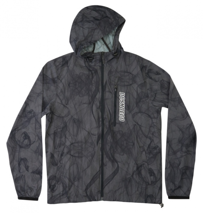 Hombre Chaquetas DC Shoes Dagup Pack Vody-Resistant Windbreaker Gris Oscuro | TKS-174589