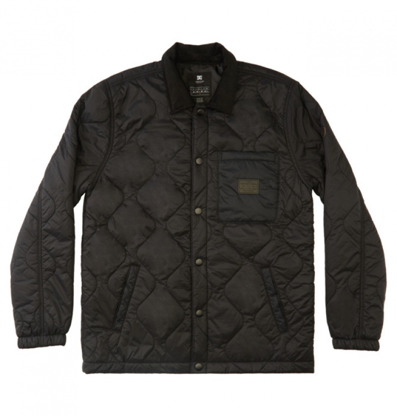 Hombre Chaquetas DC Shoes The Felon 3 Negras | OCK-623490