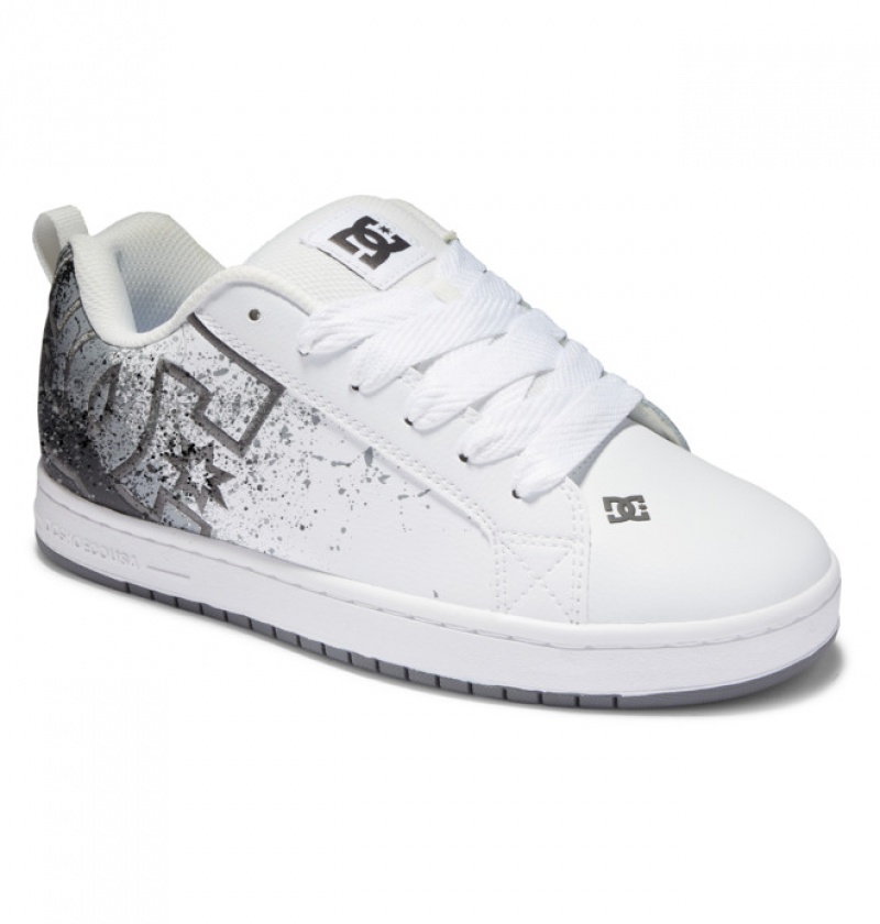 Hombre Court Graffik DC Shoes Blancas | CTX-249067