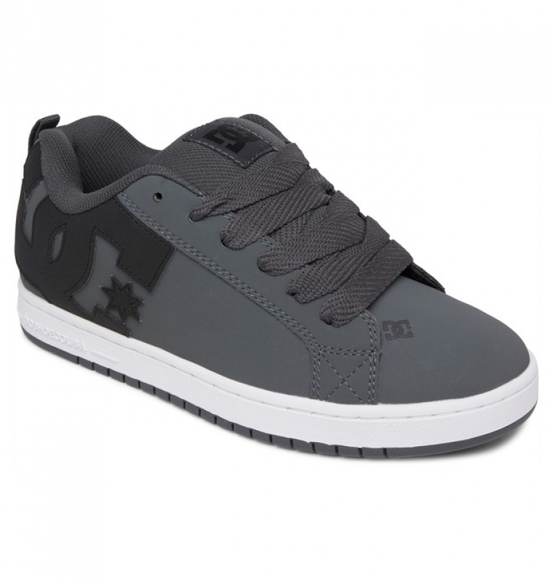 Hombre Court Graffik DC Shoes Gris Negras Blancas | DHT-867321