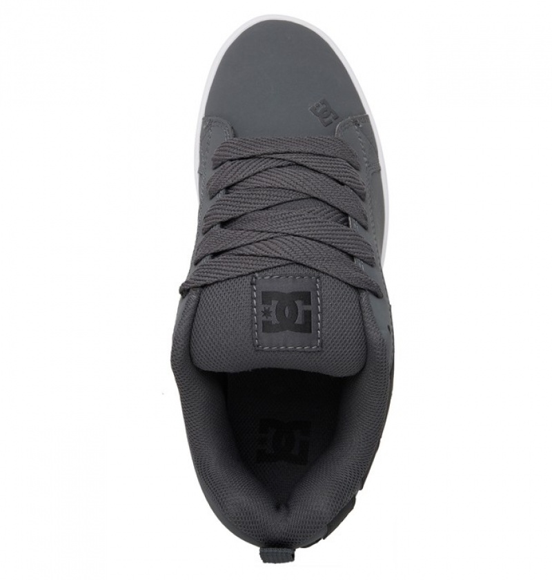 Hombre Court Graffik DC Shoes Gris Negras Blancas | DHT-867321