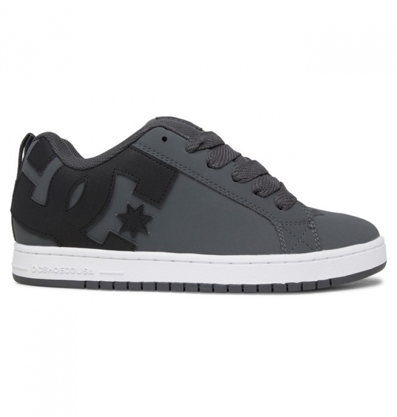 Hombre Court Graffik DC Shoes Gris Negras Blancas | DHT-867321