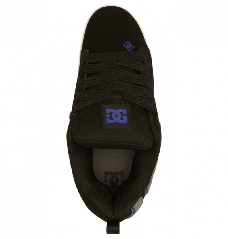 Hombre Court Graffik DC Shoes Negras Azules Gris | TDN-236148