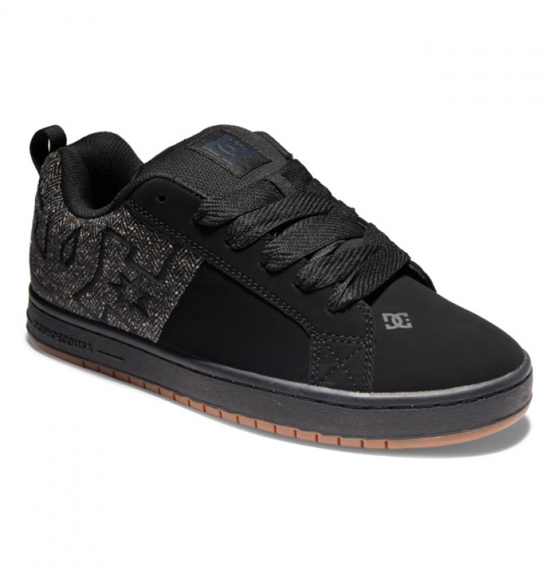 Hombre Court Graffik DC Shoes Negras Negras | BPT-278349