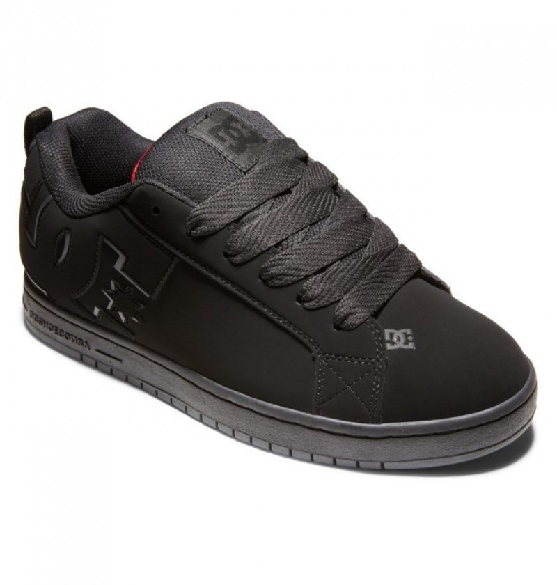 Hombre Court Graffik DC Shoes Negras Rojas | XTS-103968