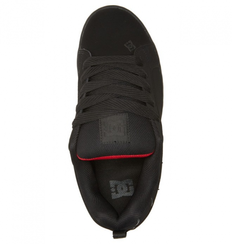 Hombre Court Graffik DC Shoes Negras Rojas | XTS-103968