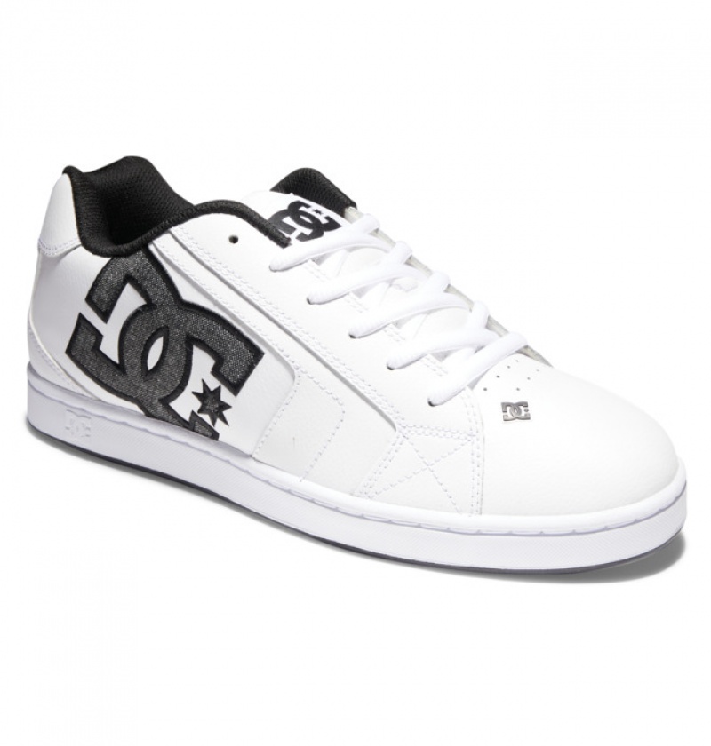 Hombre Net DC Shoes Blancas Gris Oscuro Blancas | ELB-407519