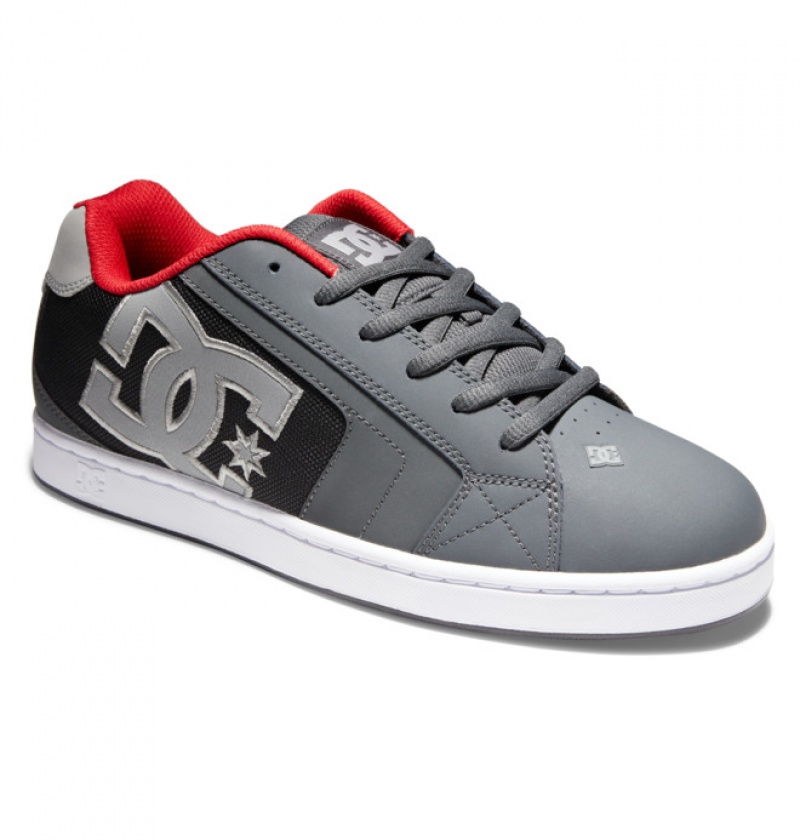 Hombre Net DC Shoes Gris Negras Rojas | NEJ-345271