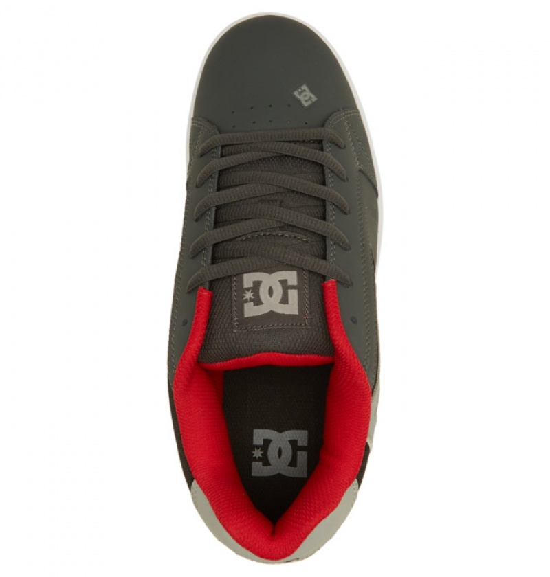 Hombre Net DC Shoes Gris Negras Rojas | NEJ-345271