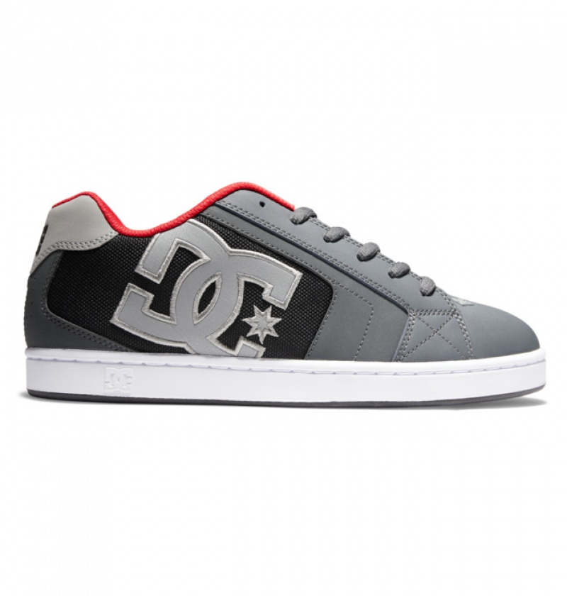 Hombre Net DC Shoes Gris Negras Rojas | NEJ-345271