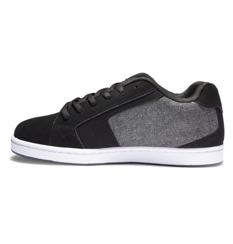 Hombre Net DC Shoes Negras Negras Gris | VRX-051738