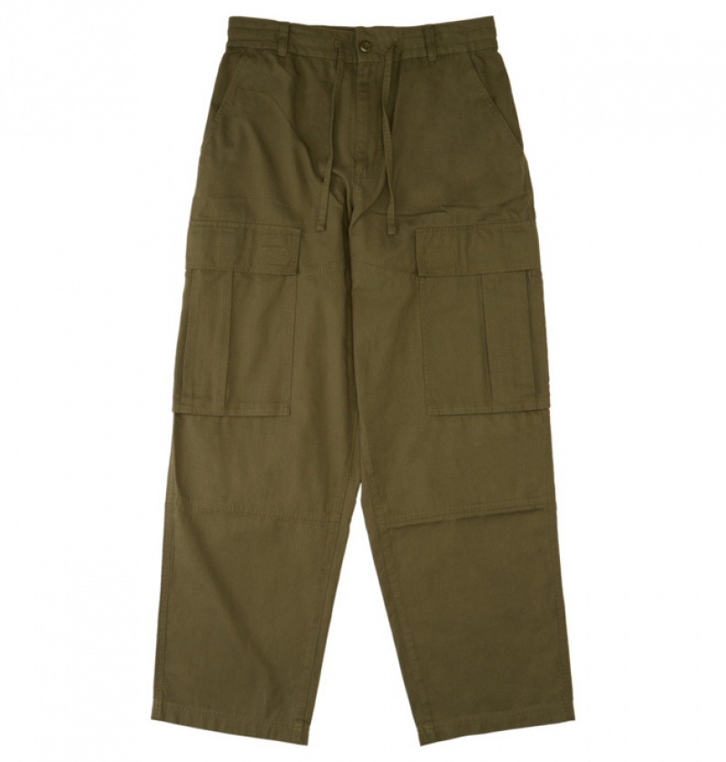 Hombre Pantalon DC Shoes The Tundra Cargo Verde Oscuro | CTZ-179425