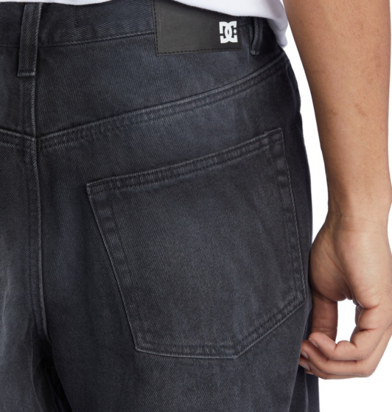 Hombre Pantalon DC Shoes Worker Baggy Organic Baggy Fit Jeans Negras Azules | OVK-364801