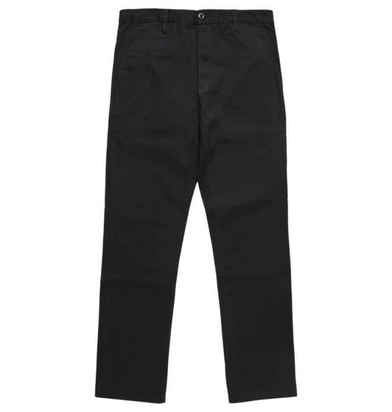 Hombre Pantalon DC Shoes Worker Chino Negras | NDC-350687