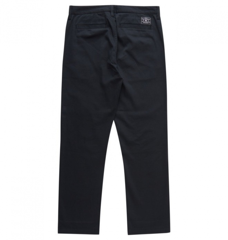 Hombre Pantalon DC Shoes Worker Relaxed Fit Chino Negras | ZPG-407392