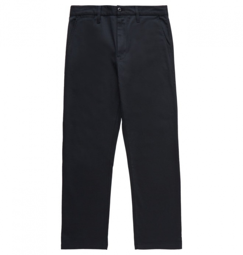 Hombre Pantalon DC Shoes Worker Relaxed Fit Chino Negras | ZPG-407392