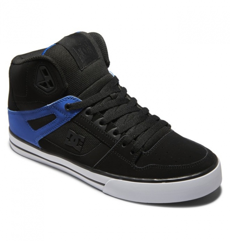 Hombre Pure DC Shoes High-Top Negras Azules | EOK-895314