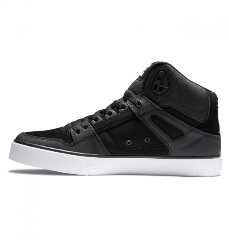 Hombre Pure DC Shoes Negras Negras Blancas | NUZ-473689